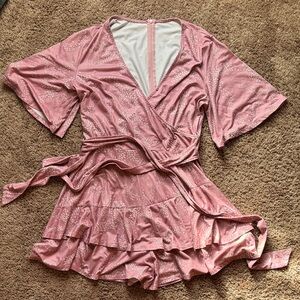 Pink Wrap Romper
